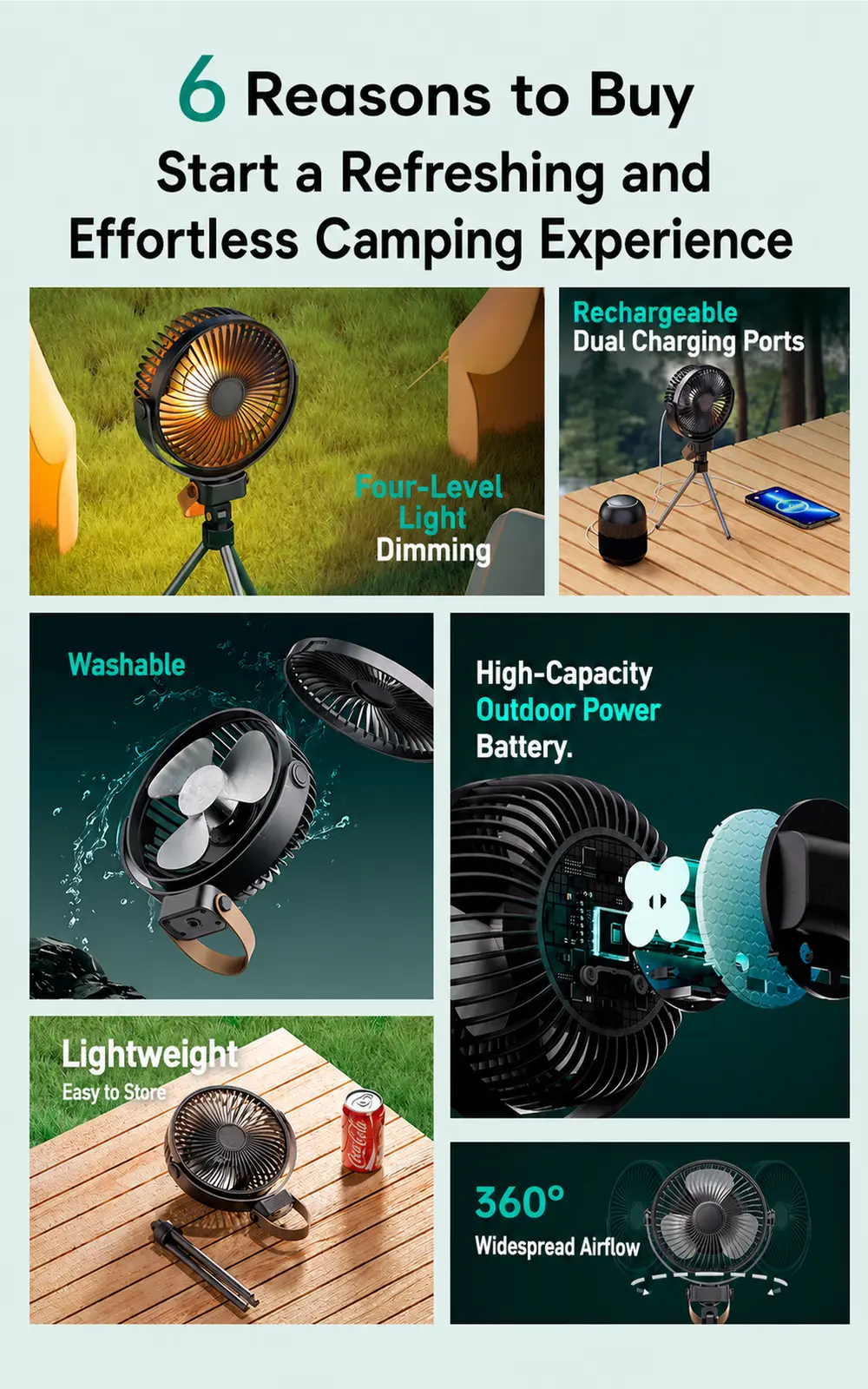 K18 Outdoor-Stativventilator – Produktdetail 4