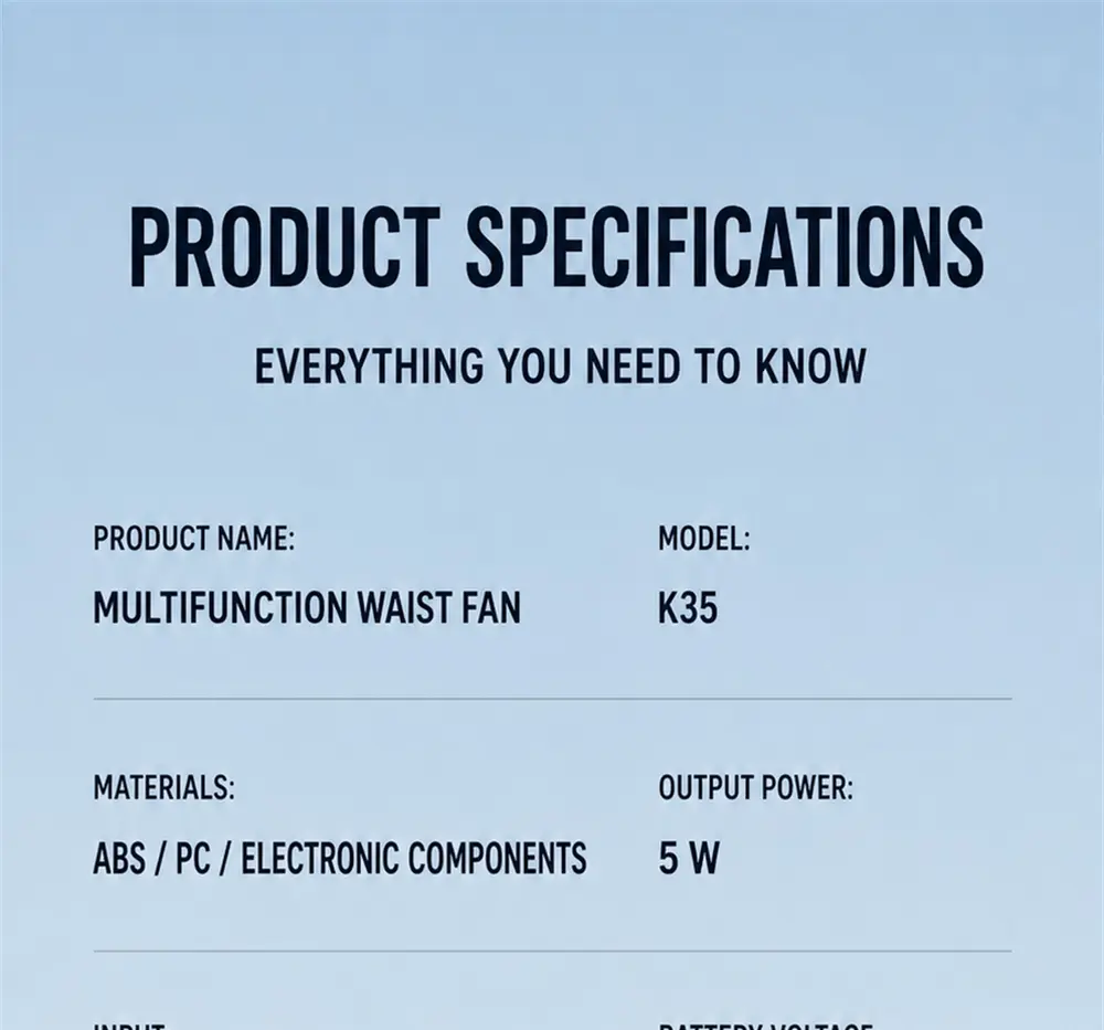 K35 Ventilateur de ceinture premium – détail du produit 23