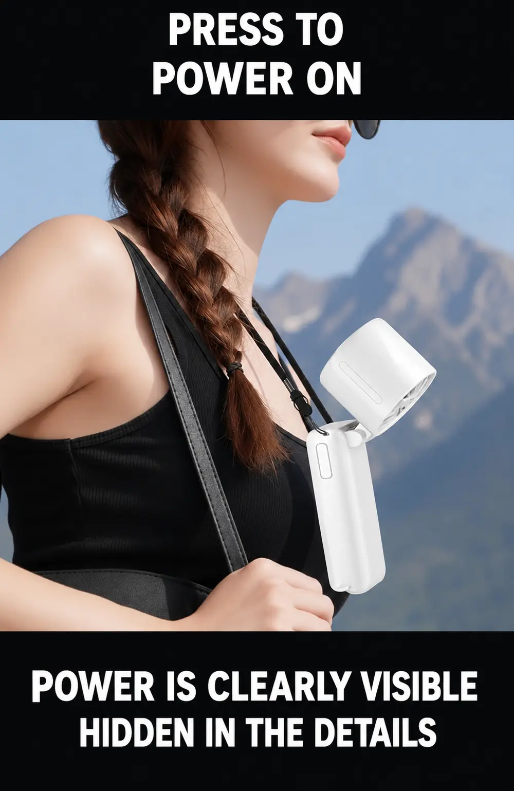 K36 Ventilateur à main refroidissant avec batterie externe – détail du produit 17
