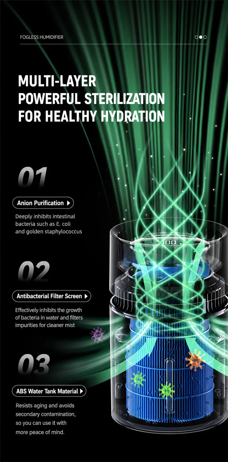 K50 Humidificateur sans brume – détail du produit 11