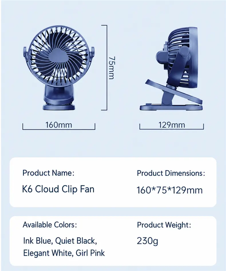 K6 Kipas Klip Meja – detail produk 26