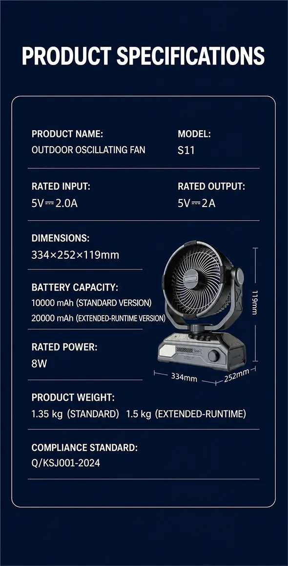 S11 Ventilateur d’extérieur oscillant – détail du produit 41