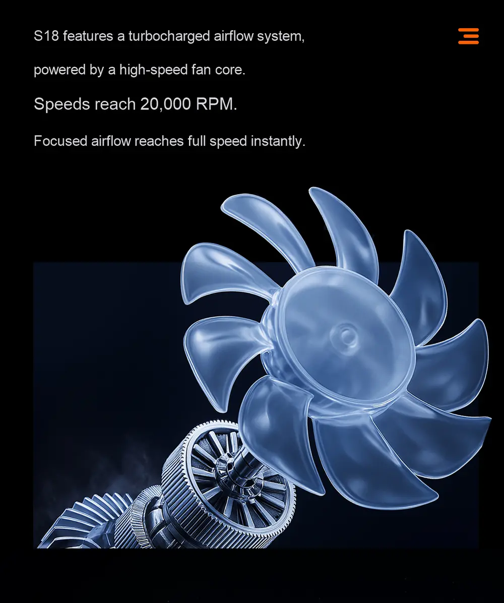 S18 Leistungsstarker Hand-Turboventilator – Produktdetail 14