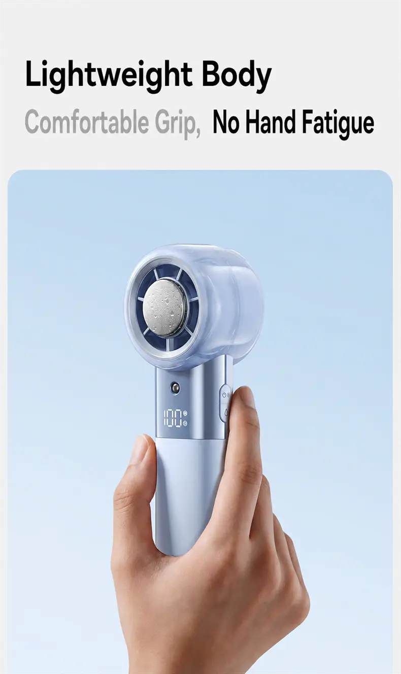 S25 Ventilatore portatile ad alta velocità con nebulizzatore – dettaglio del prodotto 15