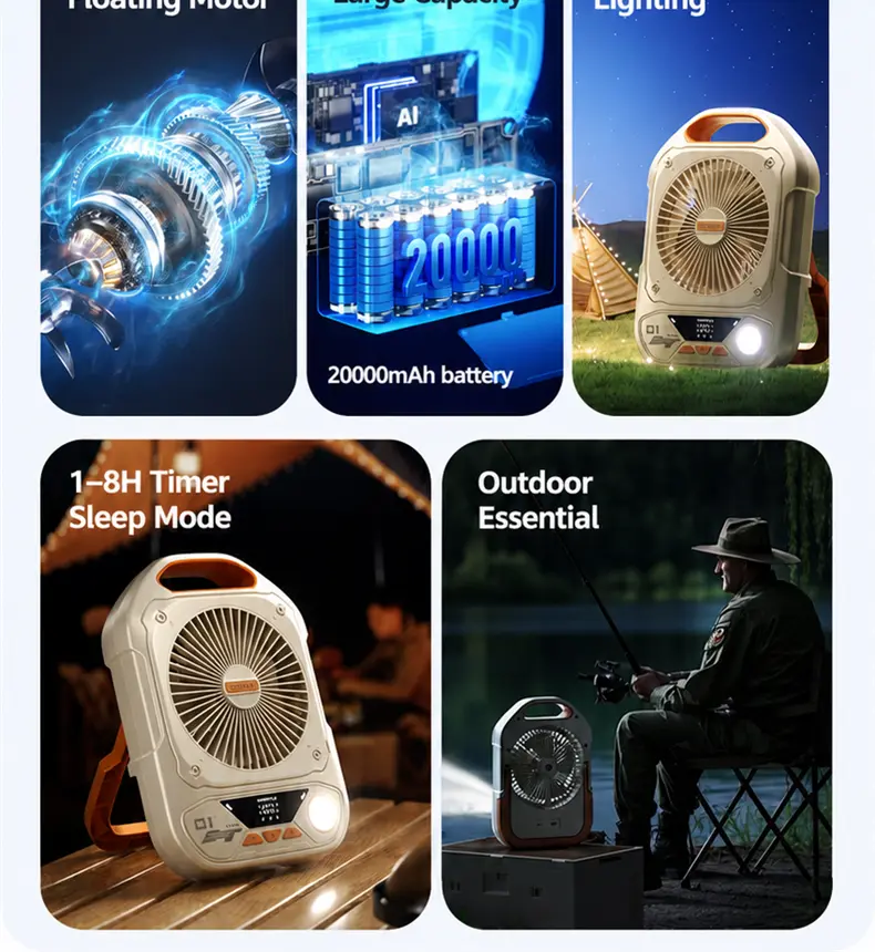 S9 Ventilatore portatile per esterni – dettaglio del prodotto 4