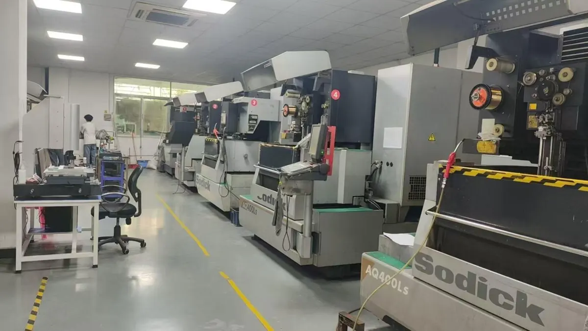 Production machines in the factory