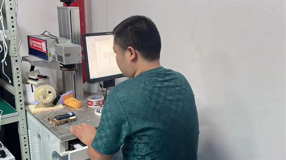 Engineer working at a test station