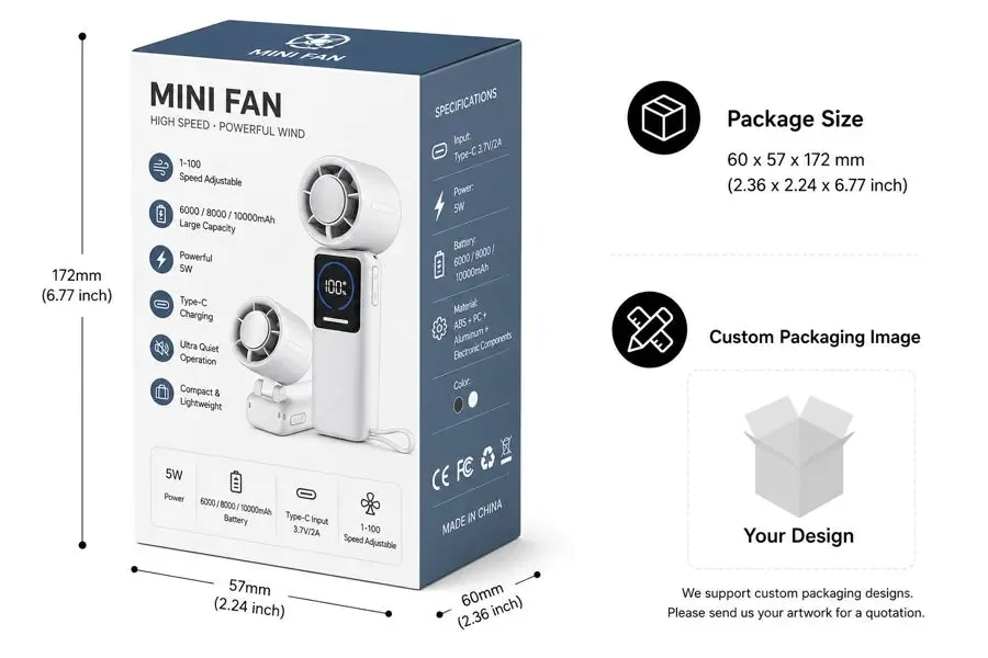 K36 Handheld Cooling Power-Bank Fan thumbnail 3