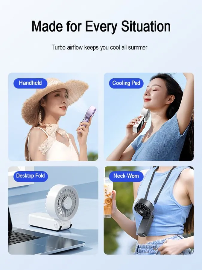 S12 Handheld Foldable Fan thumbnail 4