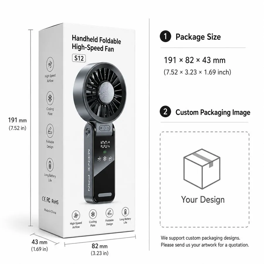 S12 Handheld Foldable Fan thumbnail 5