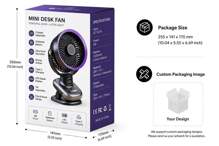 S6 Oscillating Desk-Clip Circulation Fan thumbnail 5